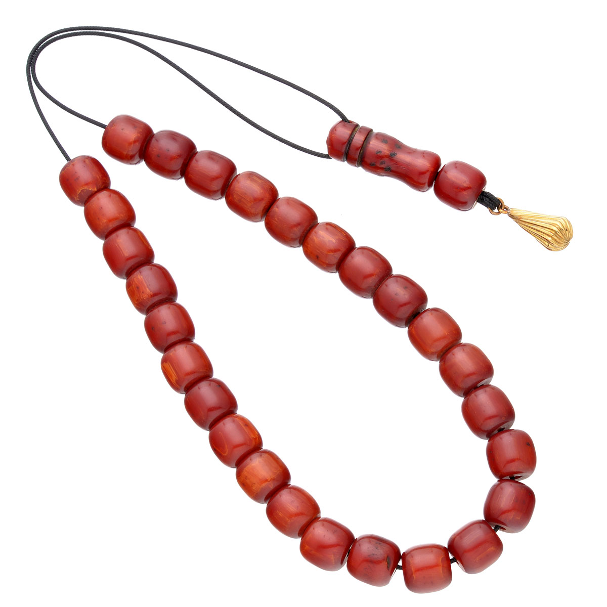 WORRY BEADS WITH OLD MASTIC SUDURUS AND K18 YELLOW GOLD