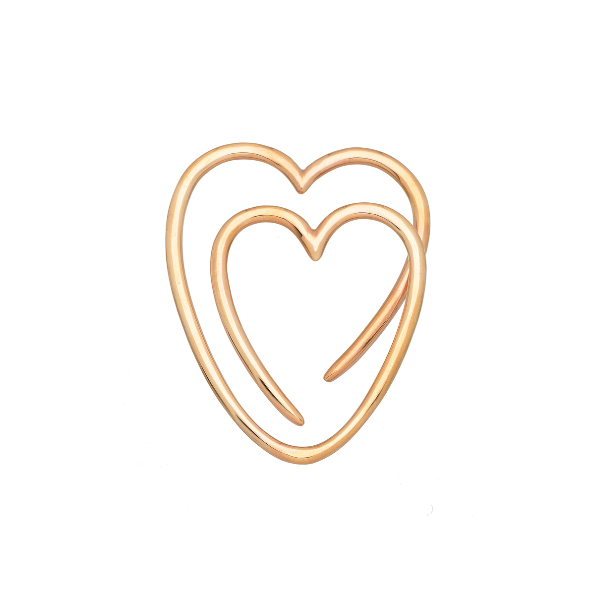 K18 ROSE GOLD HEART MONEY CLIP