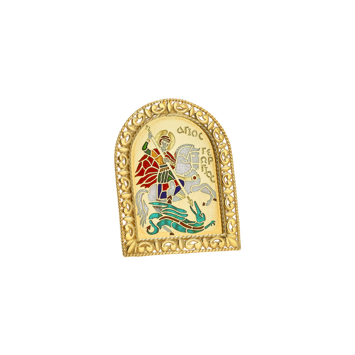 TABLEWARE IMAGE OF SAINT GEORGE K18 YELLOW GOLD