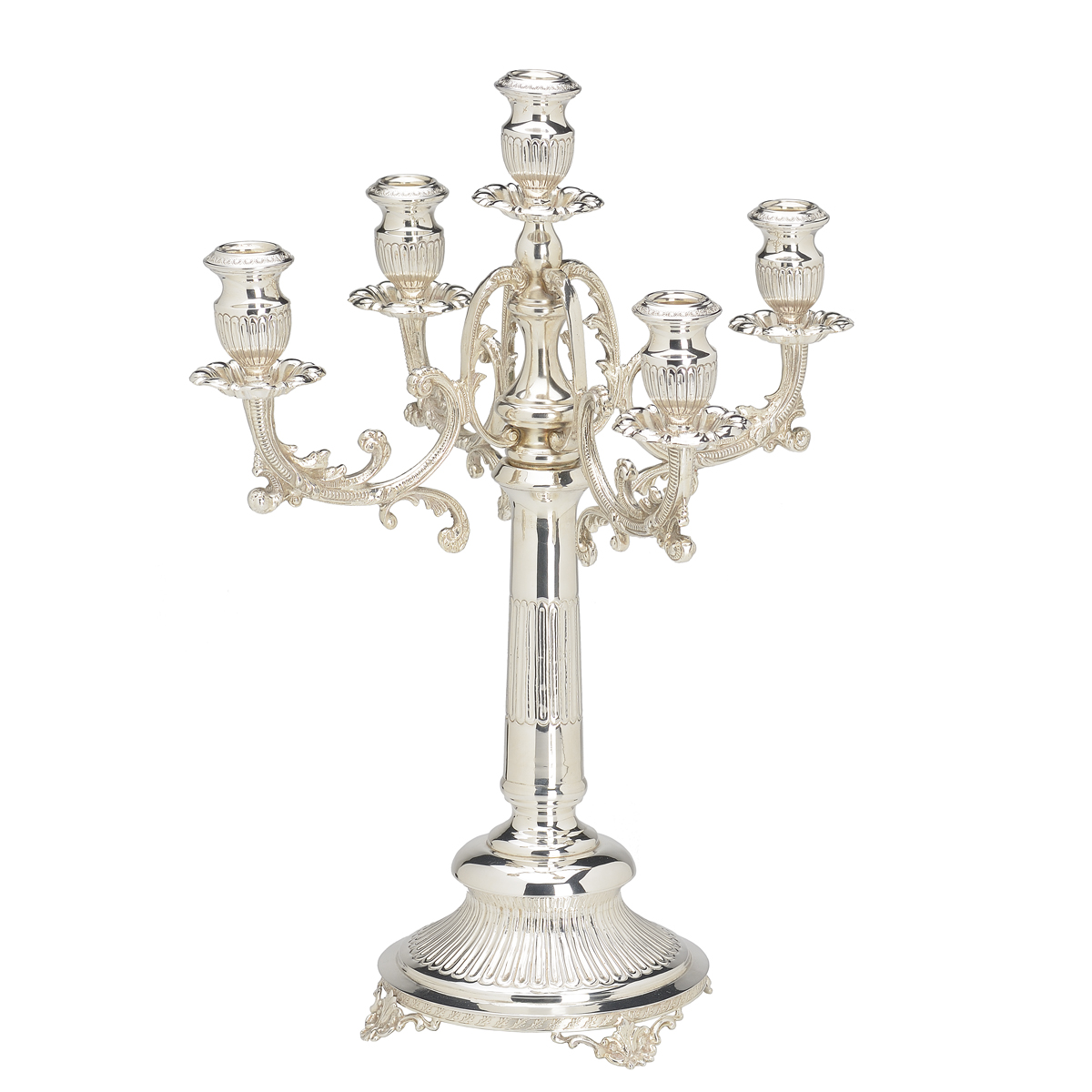 SILVER CHANDELIER WITH 5 PLACES