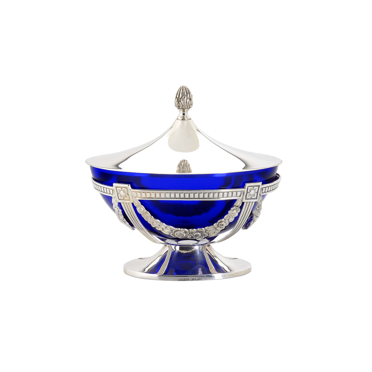 SILVER BOWL WITH LID