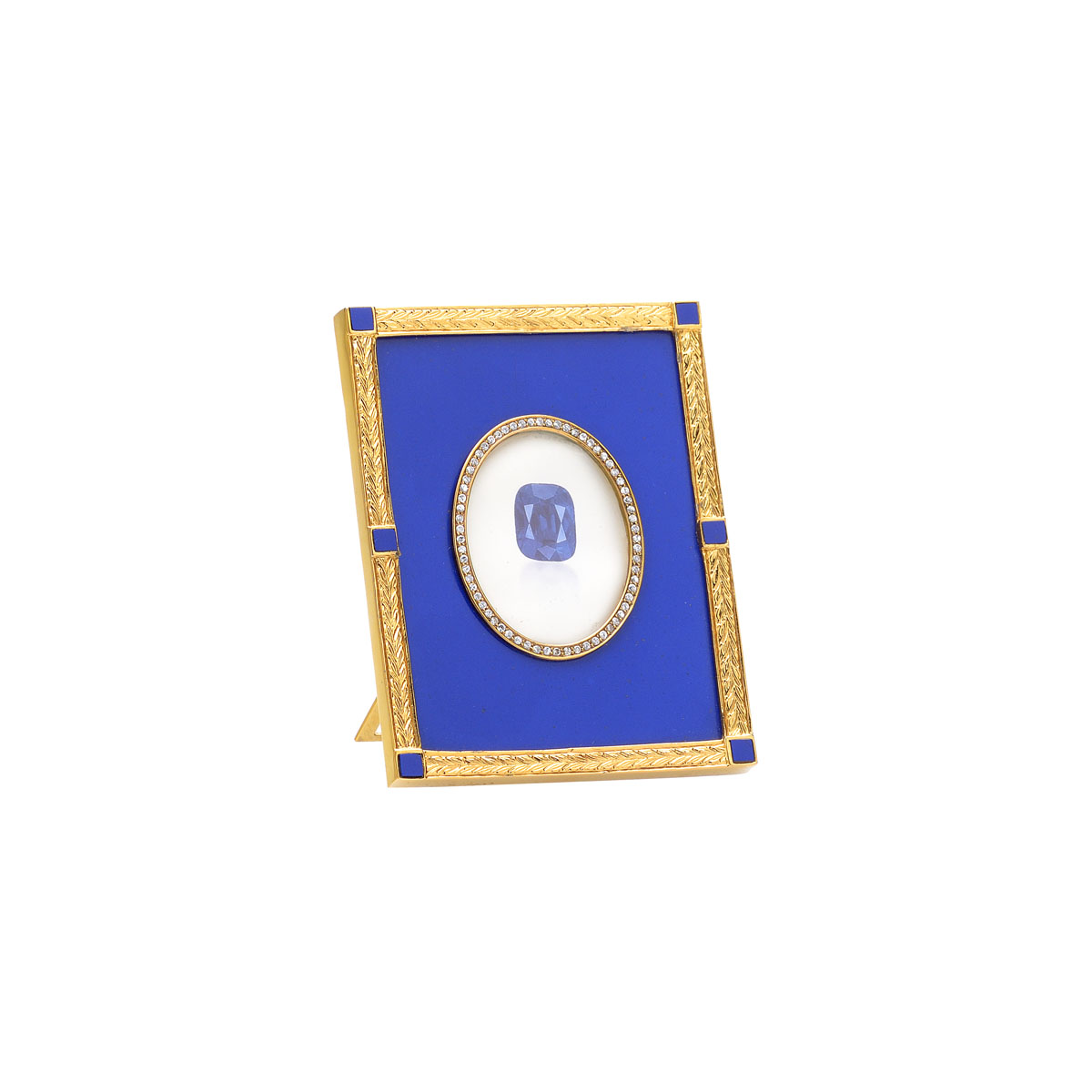 PICTURE FRAME GOLD PLATED WITH LAPIS