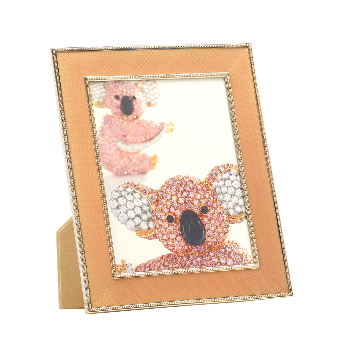 SILVER FRAME WITH PINK ENAMEL