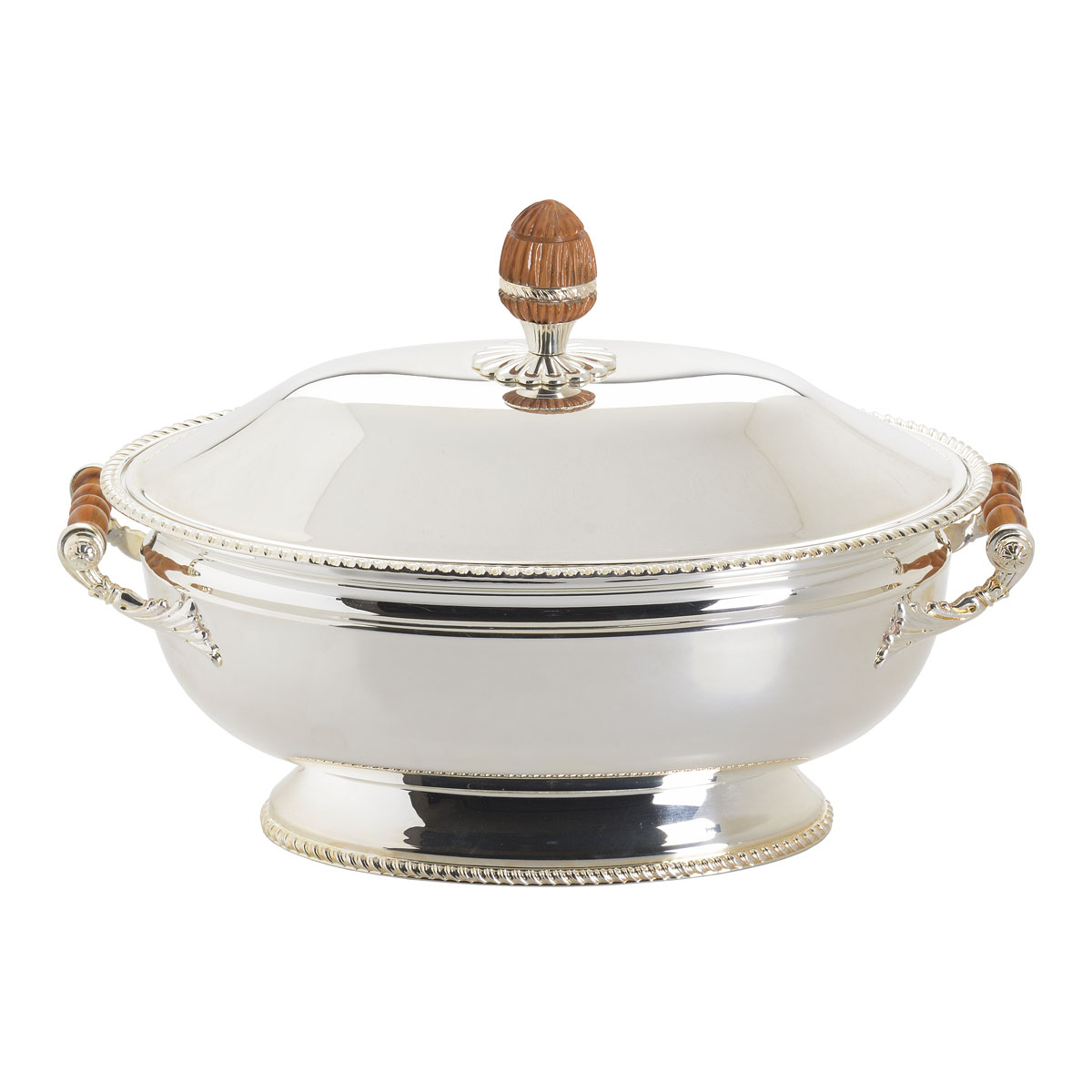 SILVER BOWL WITH LID