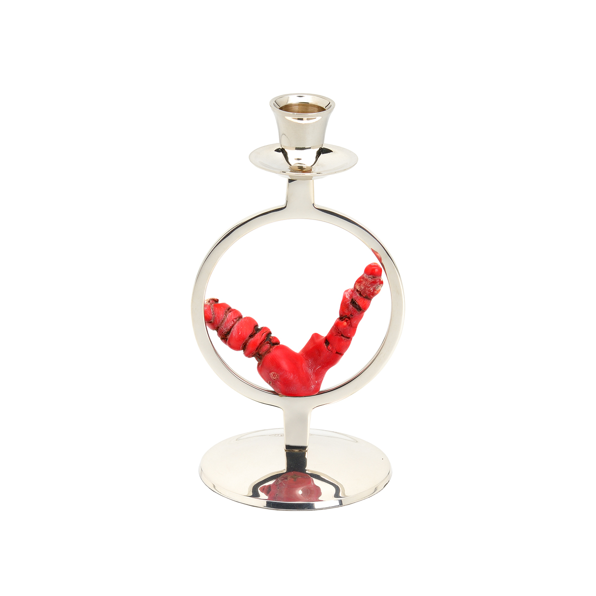 CANDLESTICK WITH CORAL