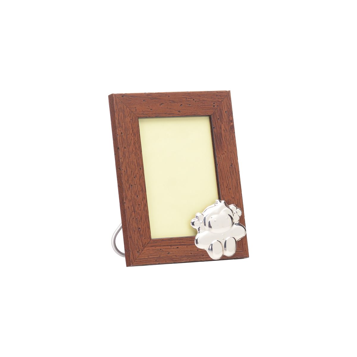 WOODEN FRAME WITH SILVER GIRL