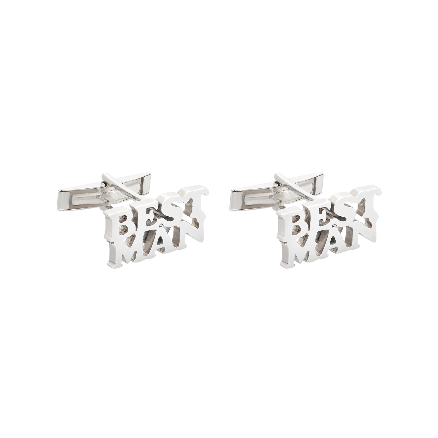 SILVER CUFFLINKS BEST MAN