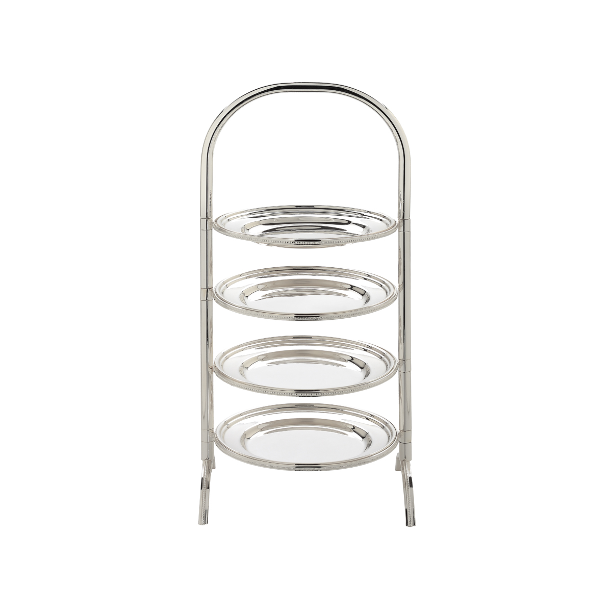 SILVER PLATED BASE WITH 4 TRAYS