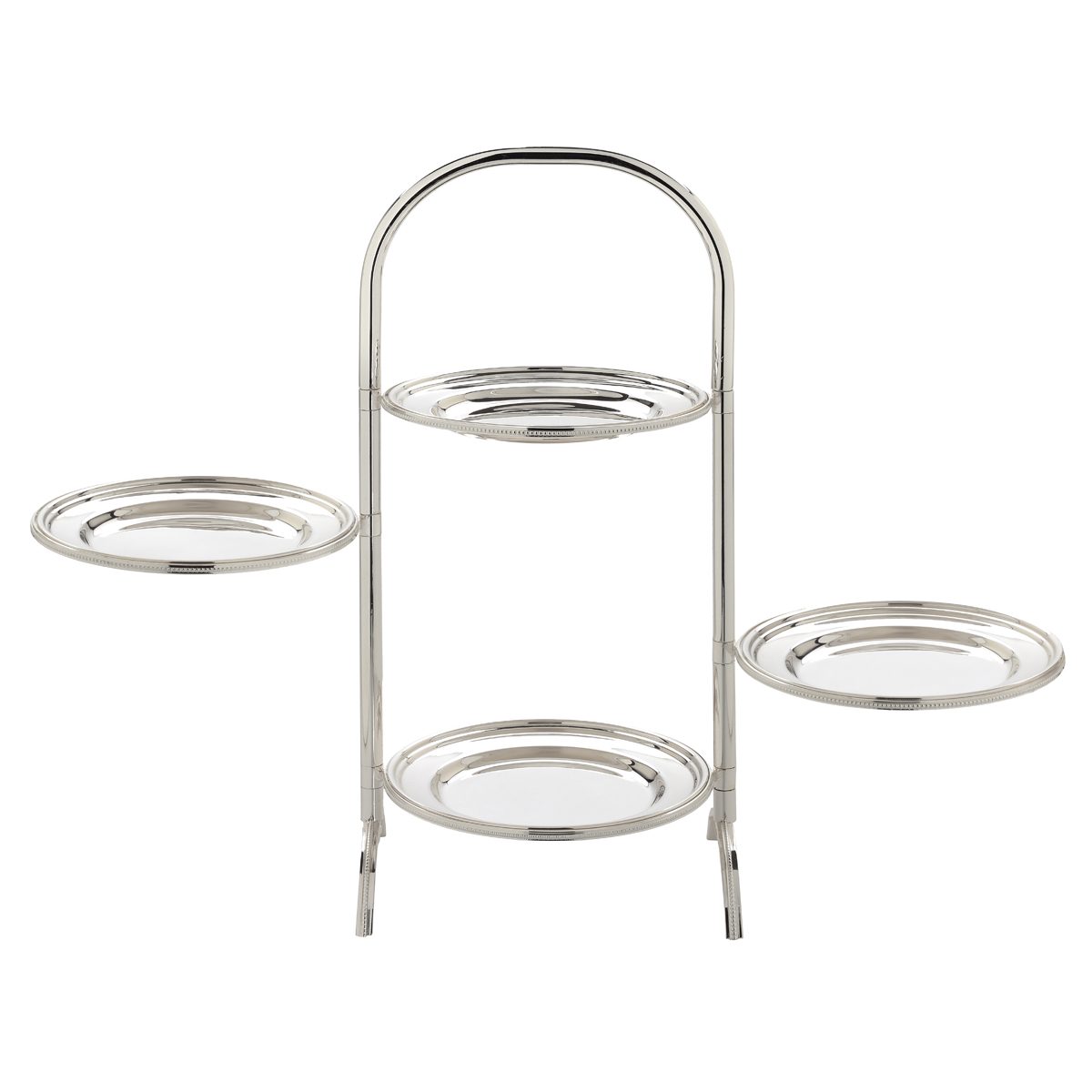 SILVER PLATED BASE WITH 4 TRAYS