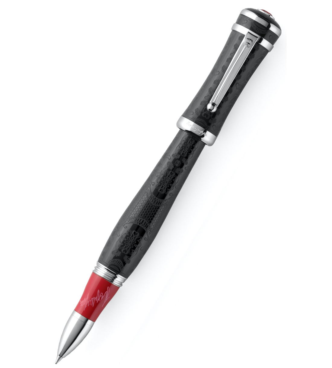 MONTEGRAPPA SOPHIA LOREN ROLLERBALL BLACK AND SILVER ISICLRSC