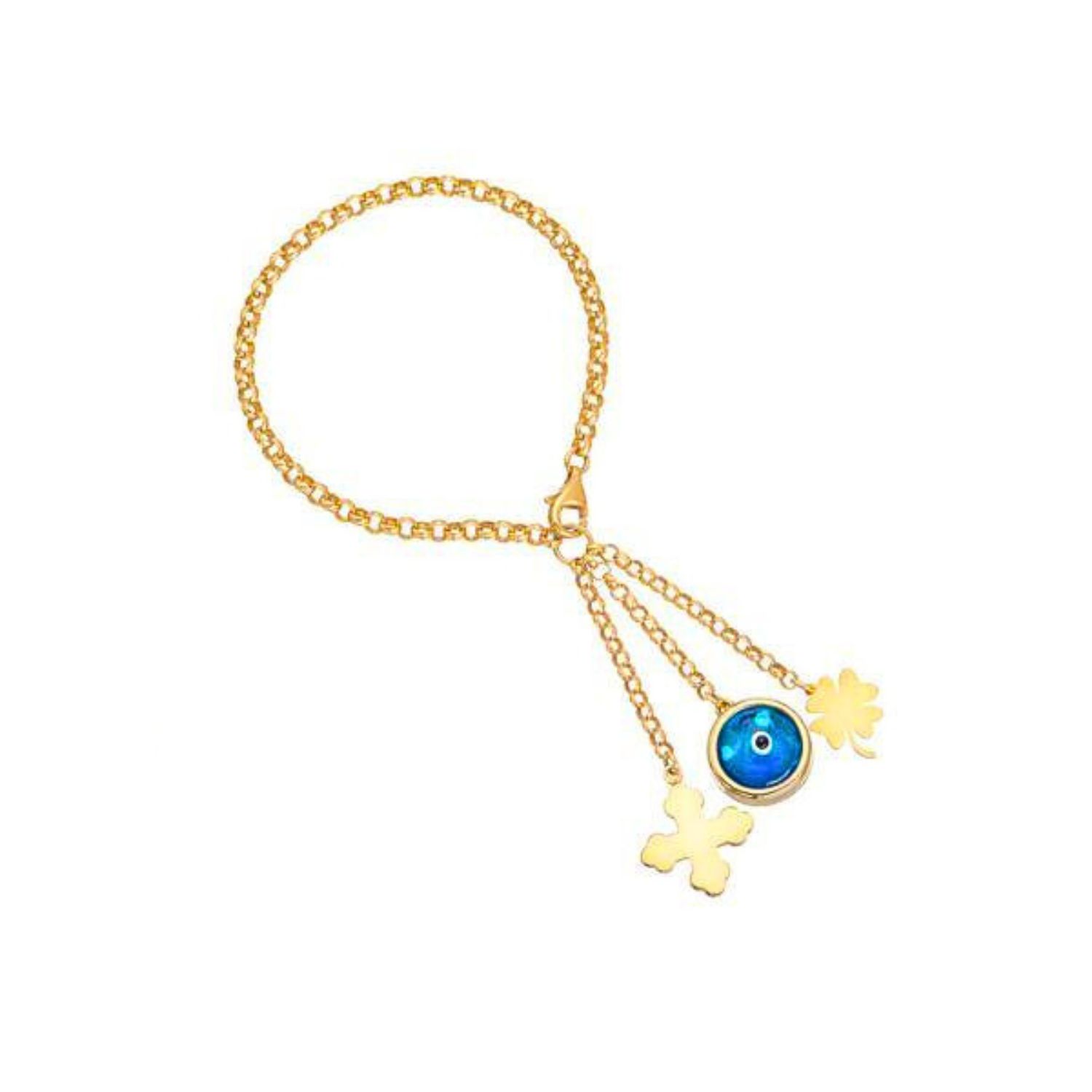GOLD PLATED KEYCHAIN WITH EYE