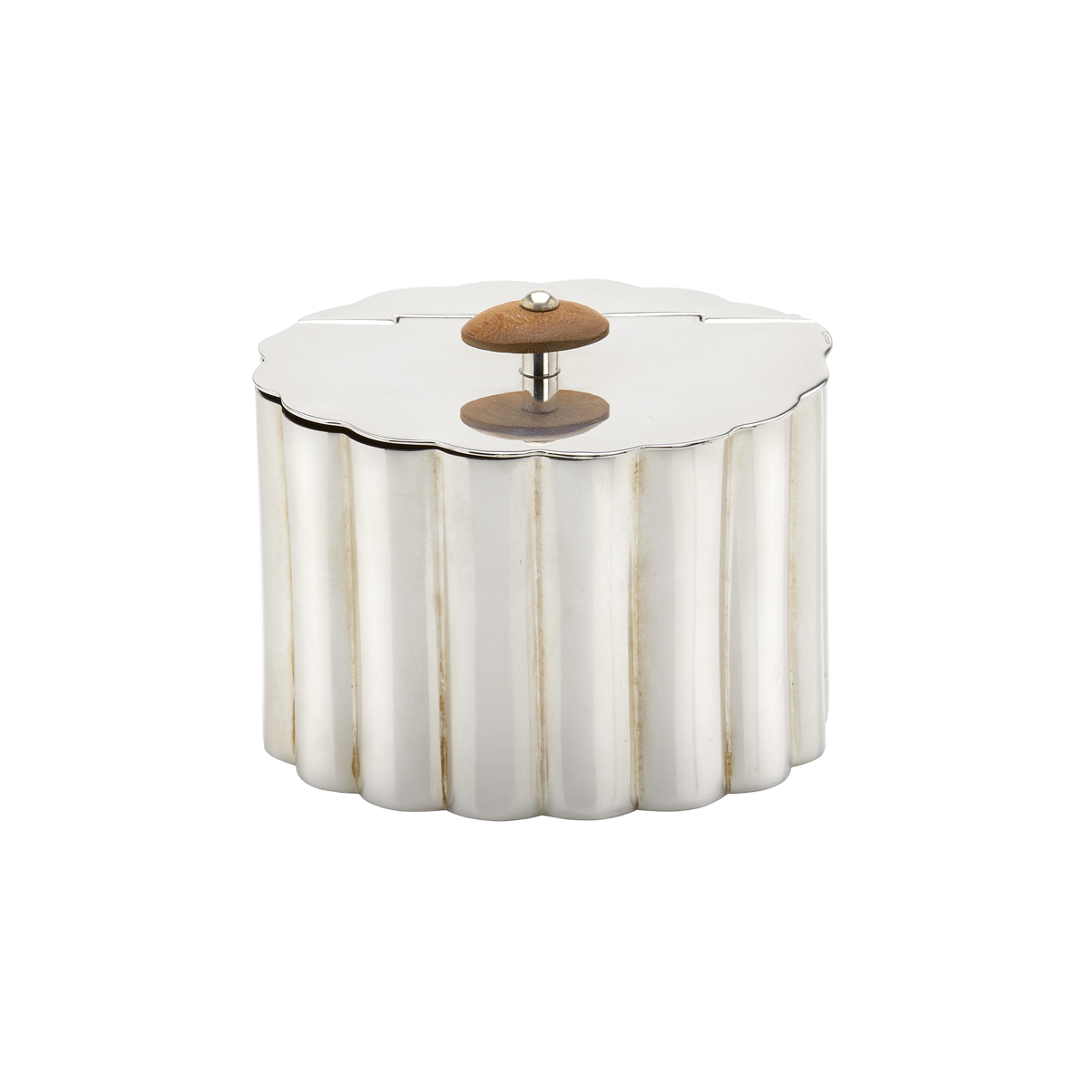 SILVER PLATED OVAL BOX WITH CAP