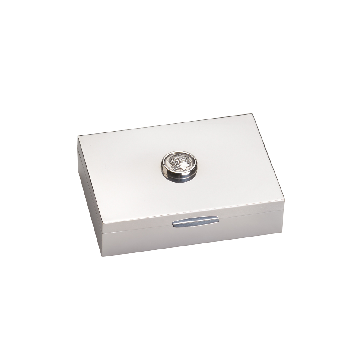 SILVER BOX WITH COIN