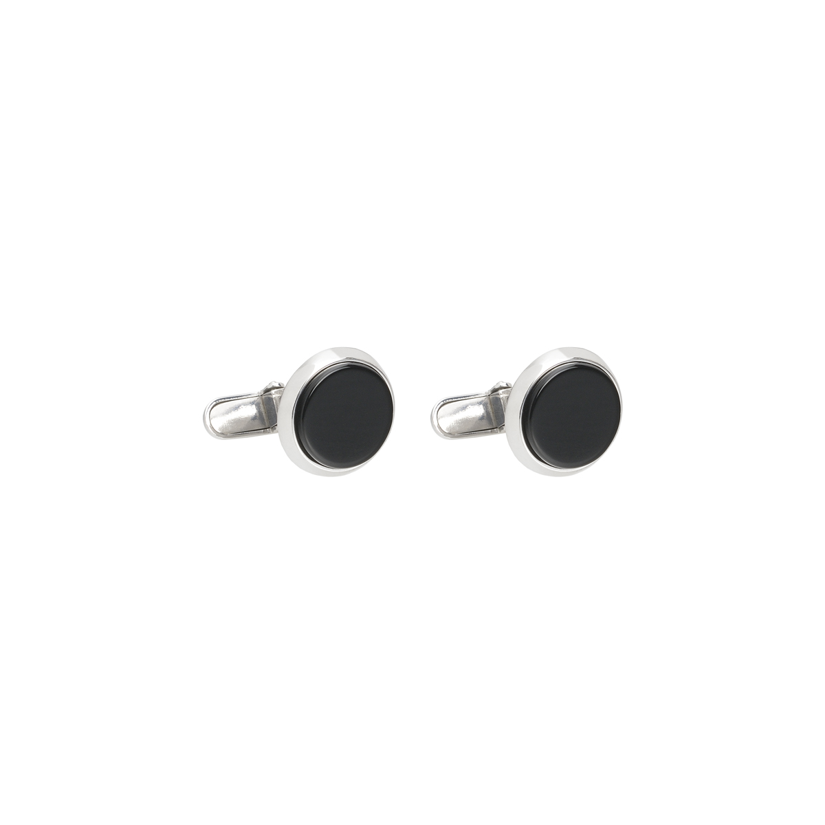 SILVER CUFFLINKS WITH ONYX