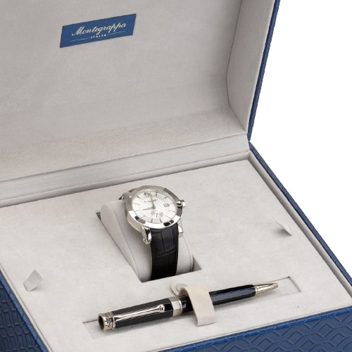 MONTEGRAPPA SET NEROUNO WITH WATCH AND BALLPOINT