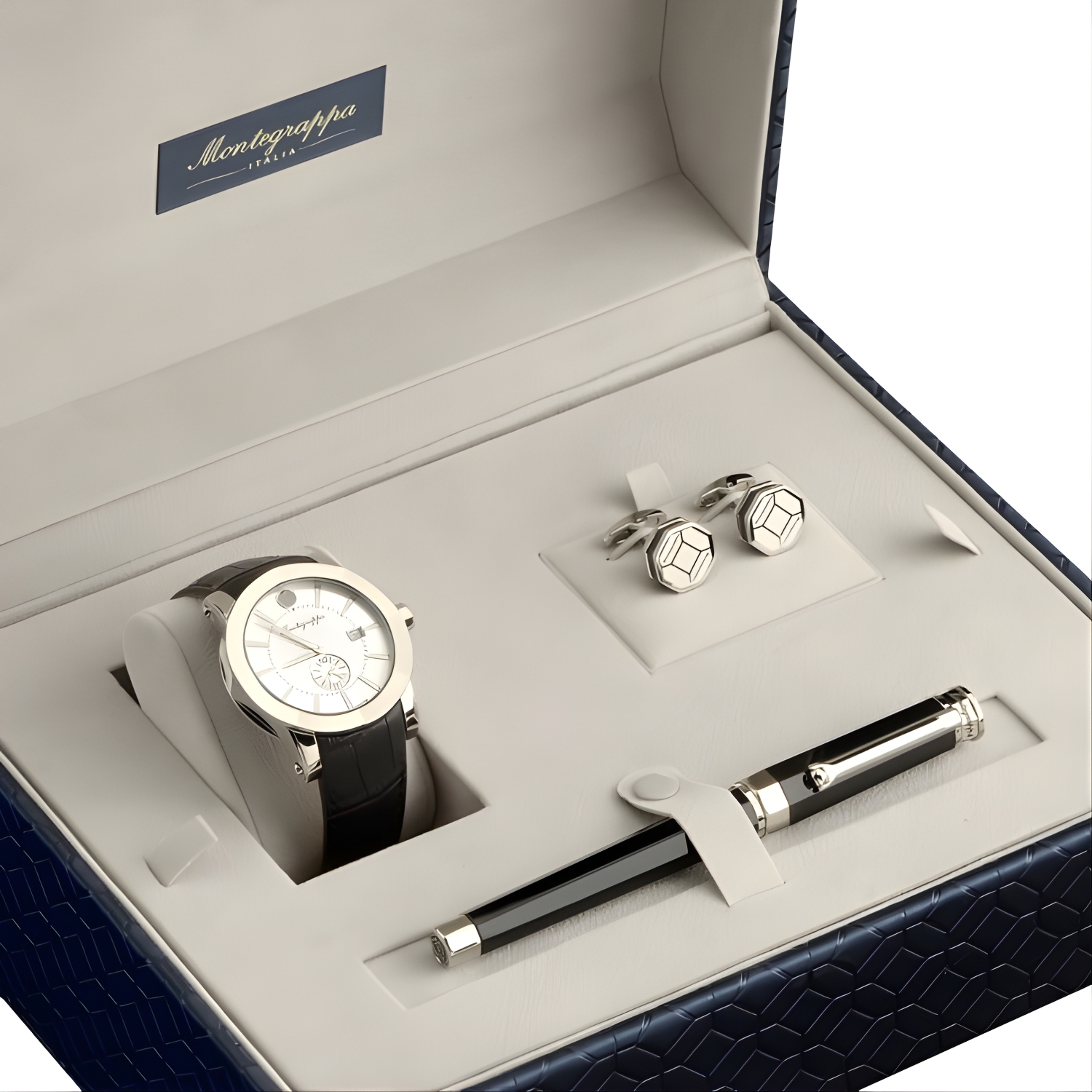 MONTEGRAPPA SET WATCH-PEN-CUFFLINKS