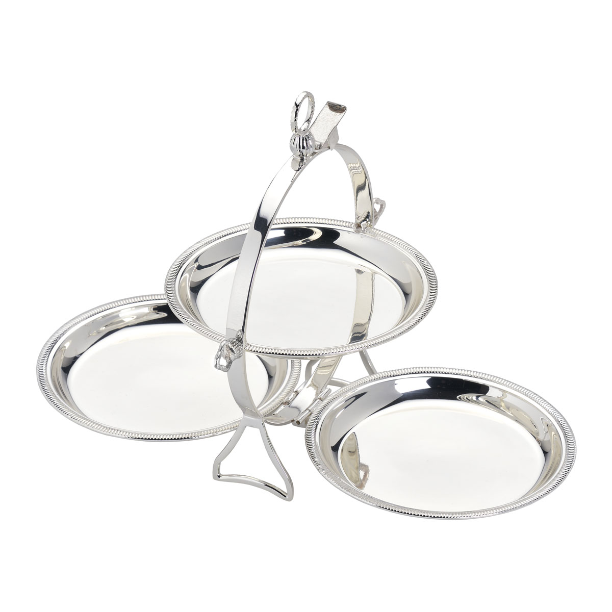 SILVER PLATED SET OF 3 TRAYS