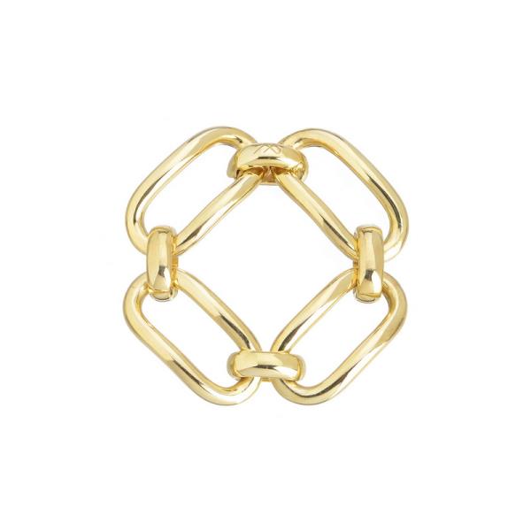 GOLD PLATED BRACELET WITH OVAL HOOPS