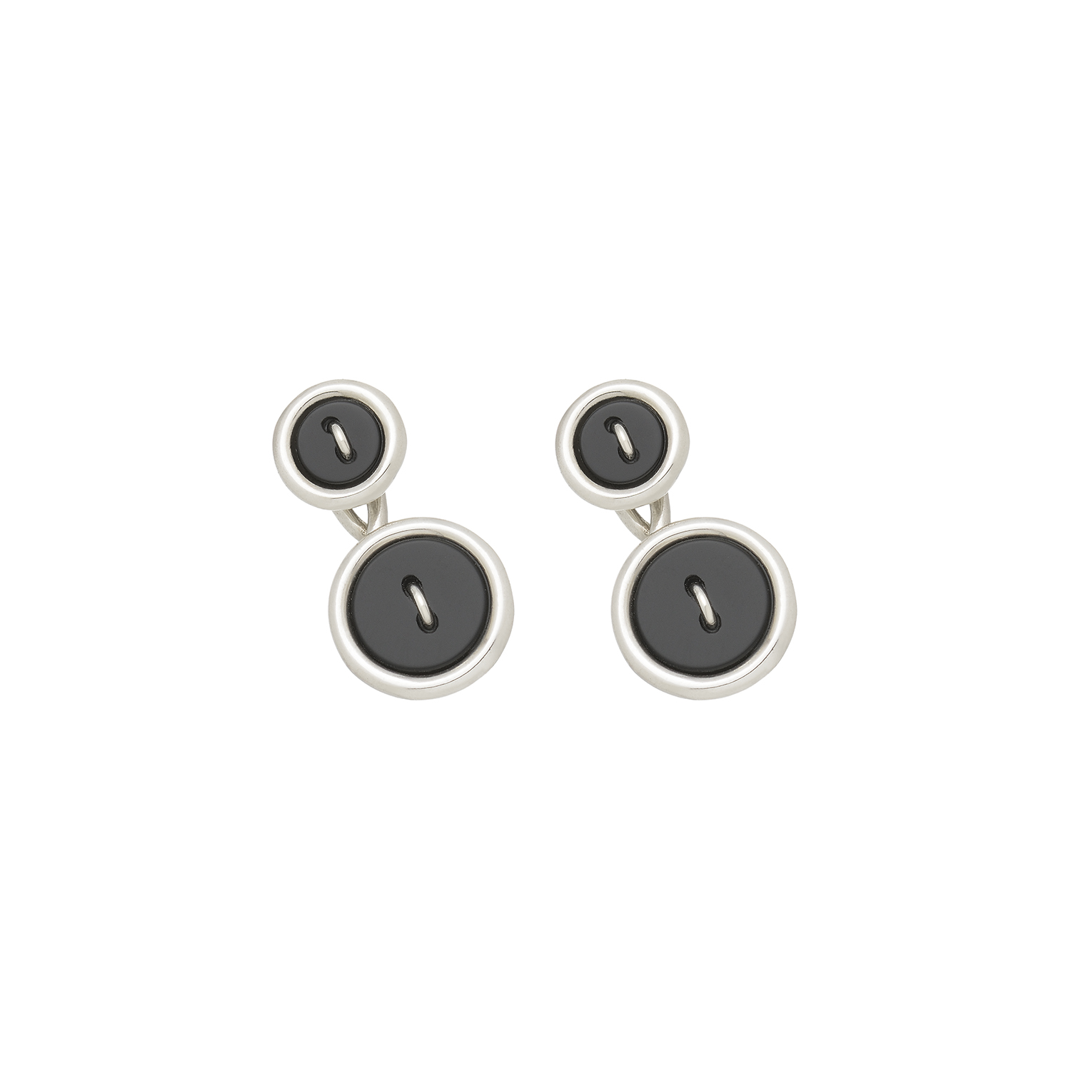 SILVER CUFFLINKS WITH ONYX