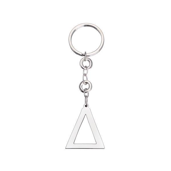 SILVER KEY HOLDER WITH INITIAL -Δ-