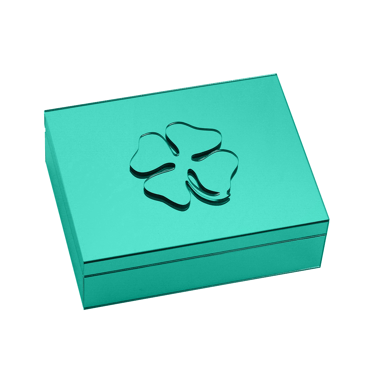 JEWELRY BOX 2021 WITH 4 CASES AND CLOVER IN GREEN