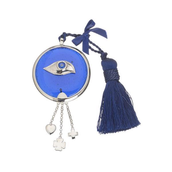 TABLEWARE DECORATIVE EVIL EYE SILVER WITH CHARMS