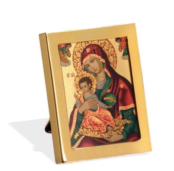 GOLD PLATED FRAME WITH MADONNA IMAGE