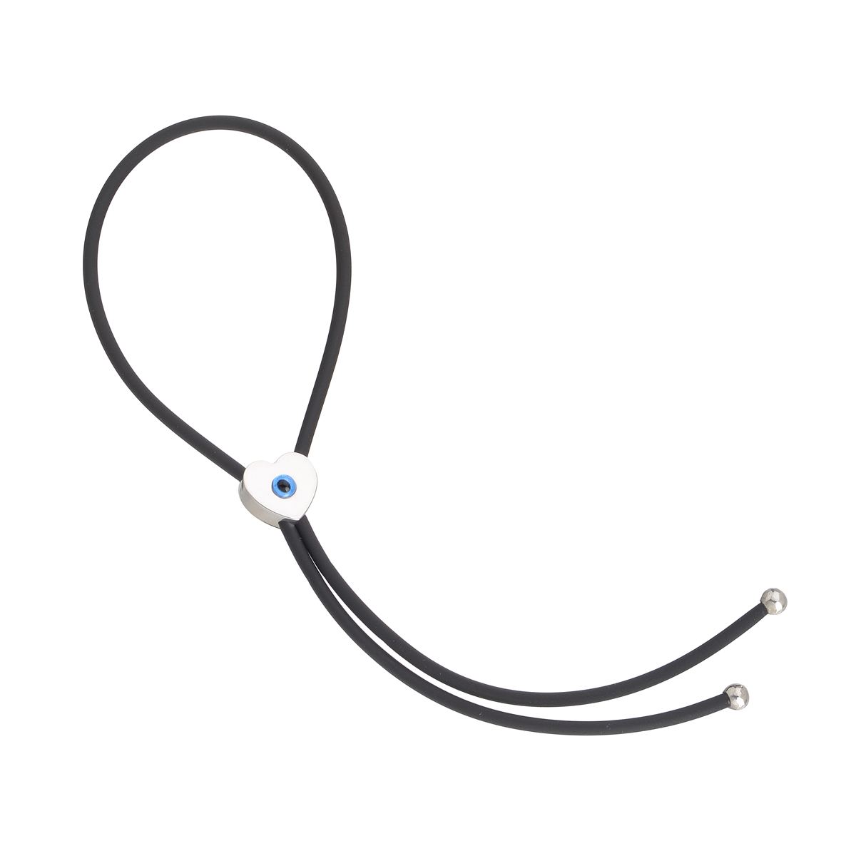 SILVER HEART WITH RUBBER AND EYE