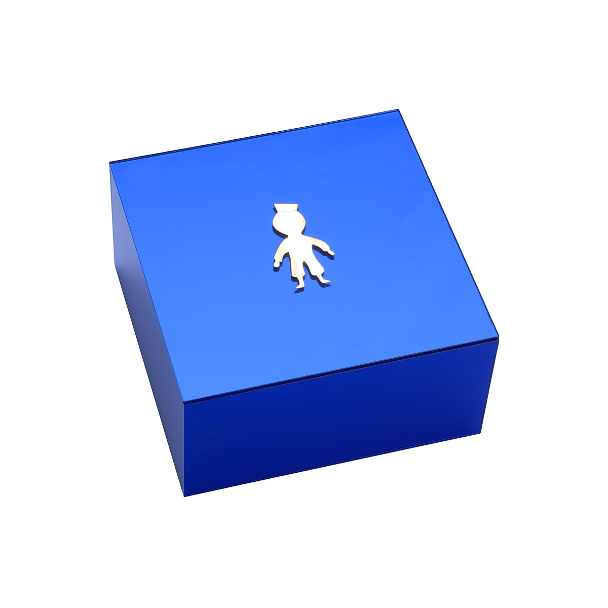 PLEXI KID S BOX BLUE WITH SILVER BOY SAILOR