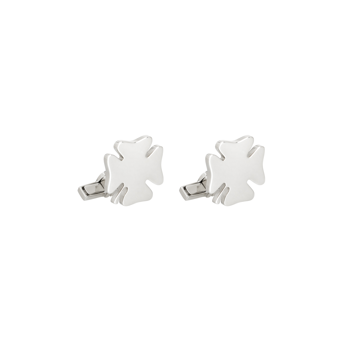 SILVER CUFFLINKS CLOVERS