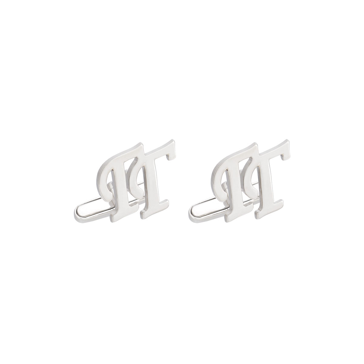 CUFFLINKS SILVER WITH INITIALS Γ-Γ