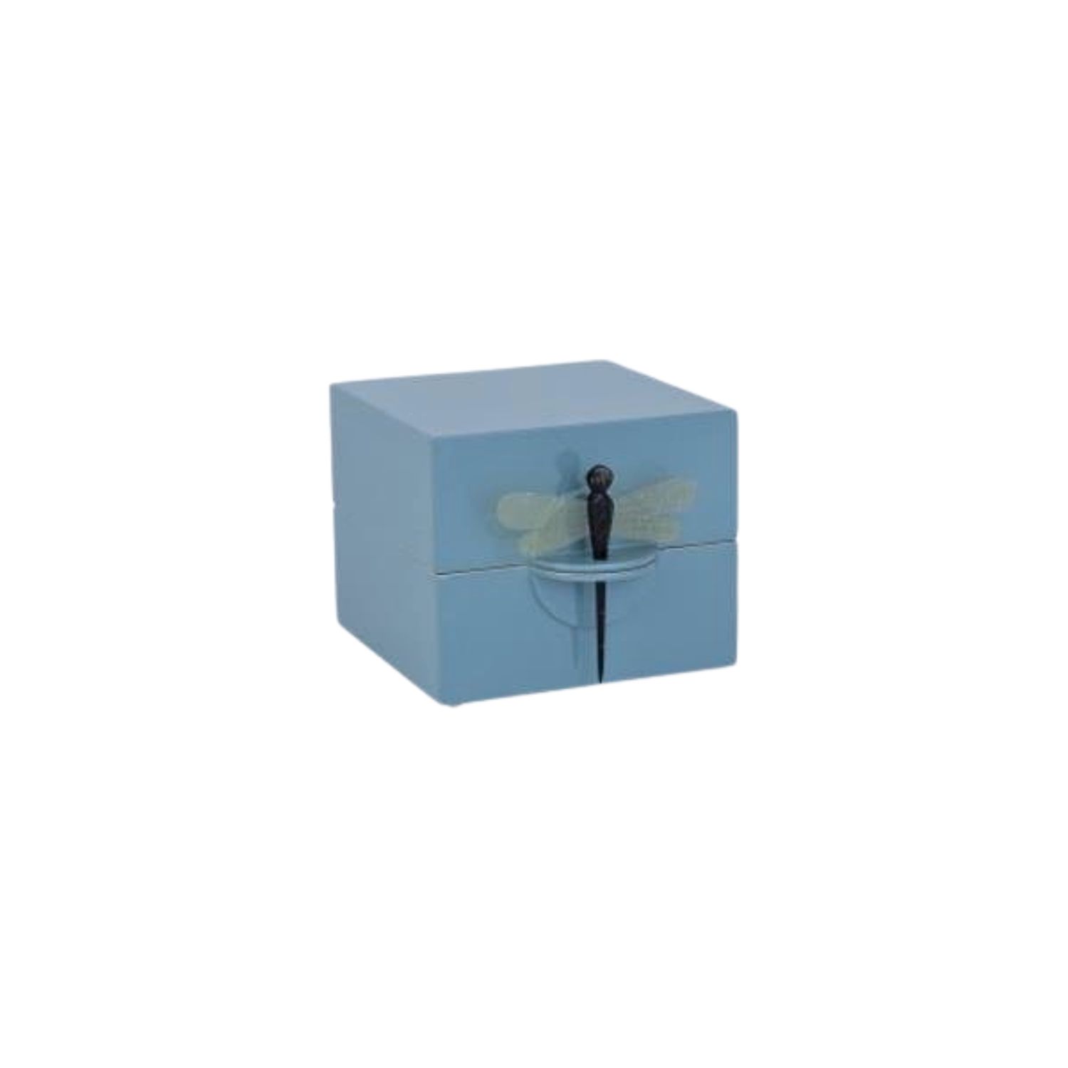 WOODEN JEWELLERY BOX IN PETROL BLUE COLOR