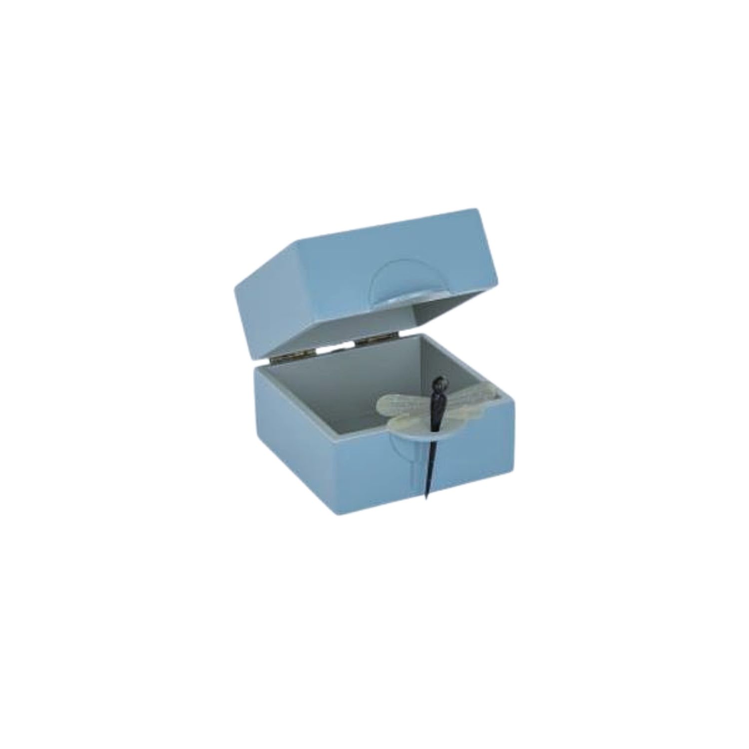 WOODEN JEWELLERY BOX IN PETROL BLUE COLOR