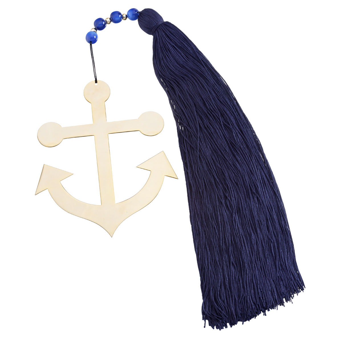 GOLD PLATED ANCHOR TABLEWARE CHARM WITH TASSEL