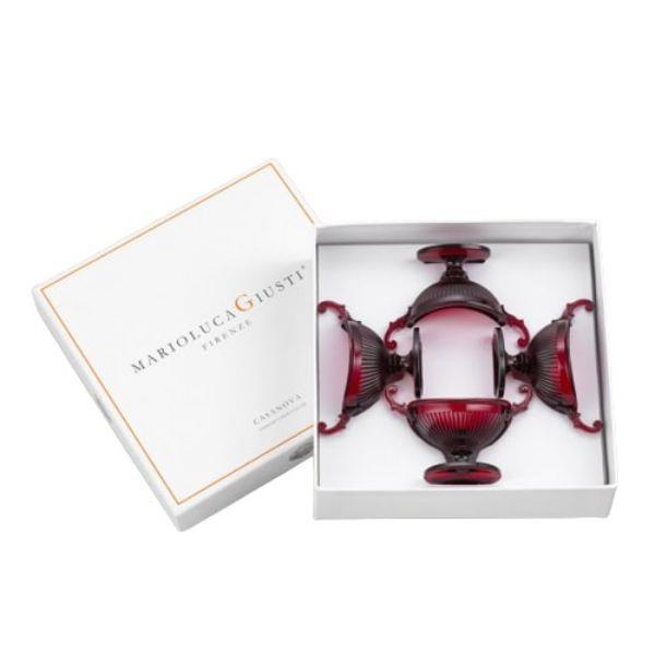 MARIOLUCA GIUSTI PLEXI SET SALT AND PEPPER SALIERA CASANOVA RED