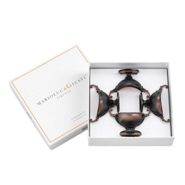 MARIOLUCA GIUSTI PLEXI SET SALT AND PEPPER SALIERA CASANOVA FUME