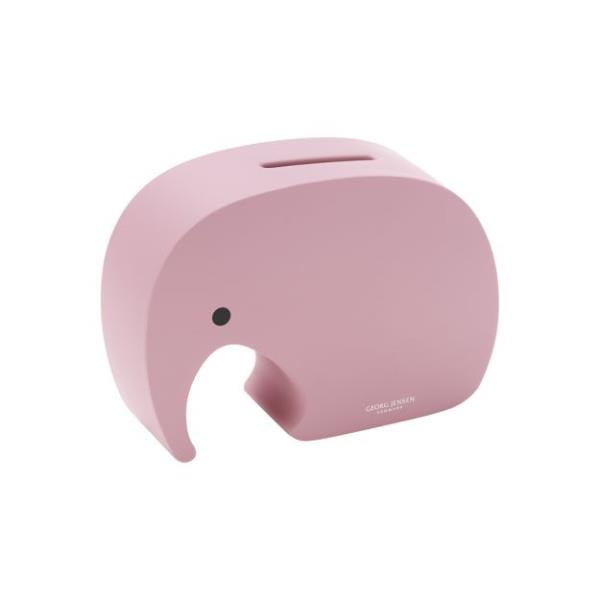GEORG JENSEN MINIPHANT MONEYBOX STRAWBERRY BLUSH STAINLESS STEEL