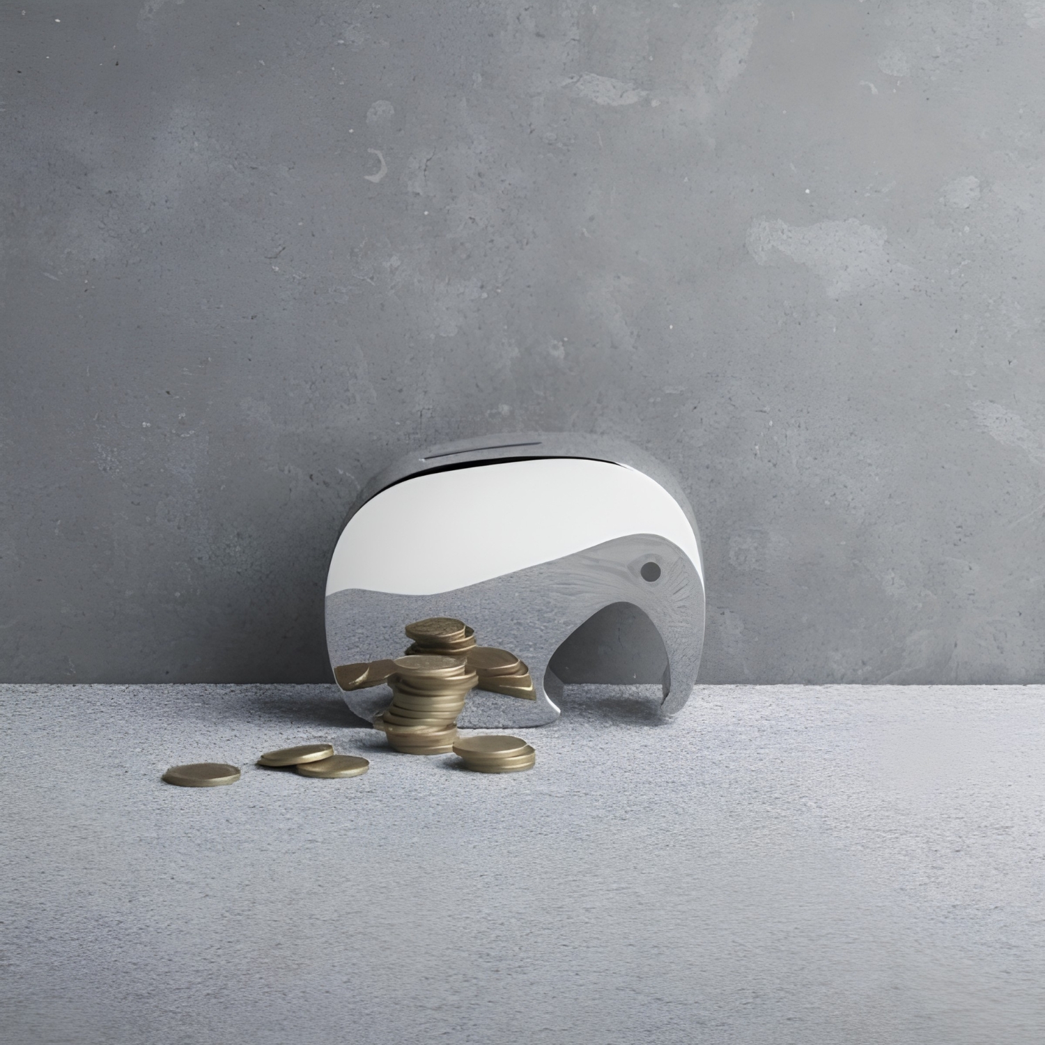 GEORG JENSEN MINIPHANT MONEYBOX STAINLESS STEEL