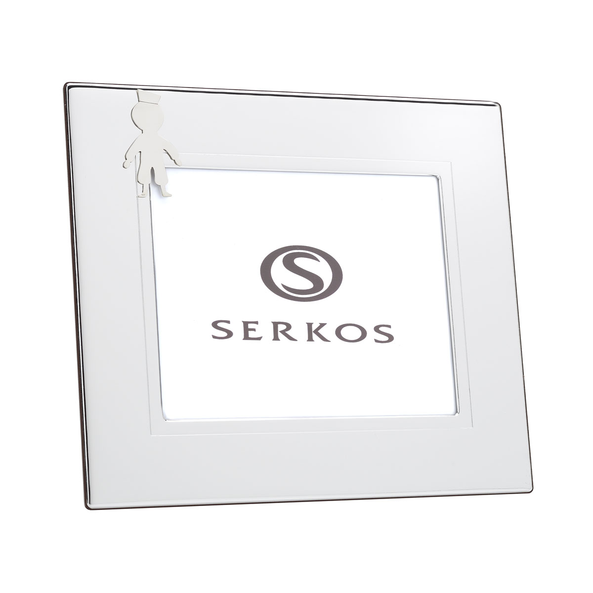 PICTURE FRAME SILVER PLATED WITH SILVER SAILOR