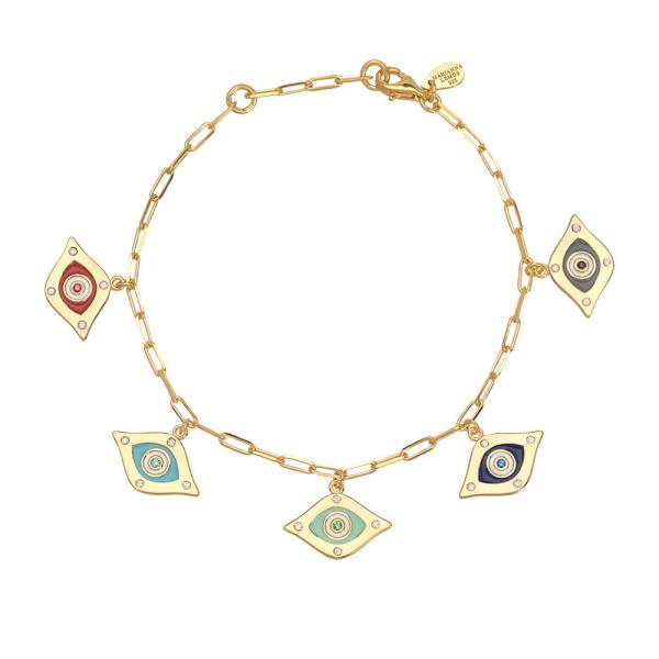MARIANNA LEMOS ENAMEL EYES BRACELET
