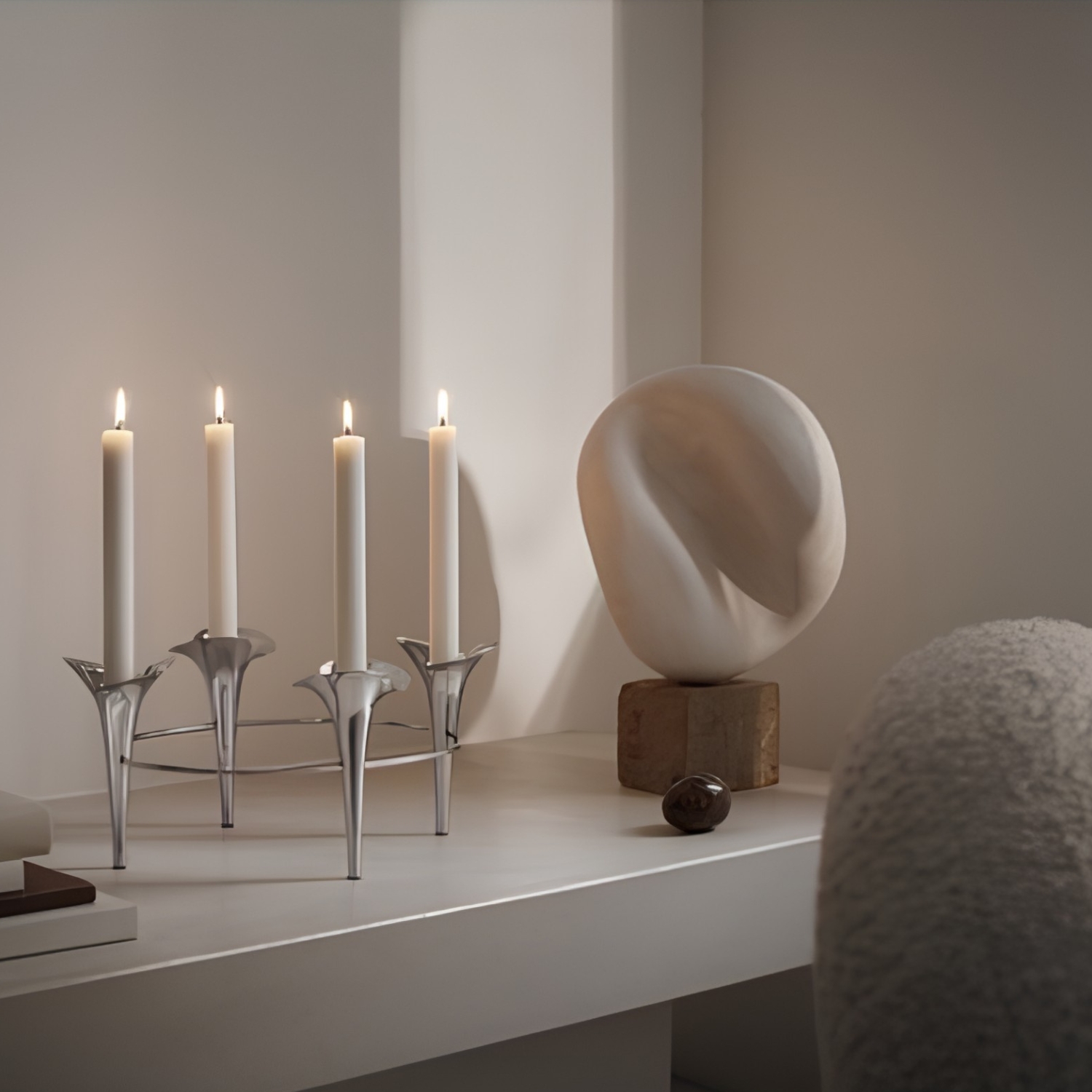 GEORG JENSEN BLOOM CANDLE HOLDER