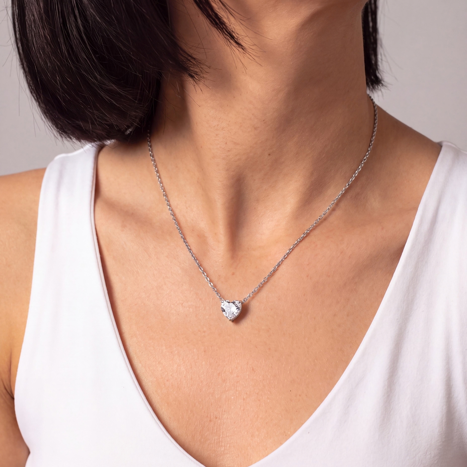 HEART NECKLACE SILVER