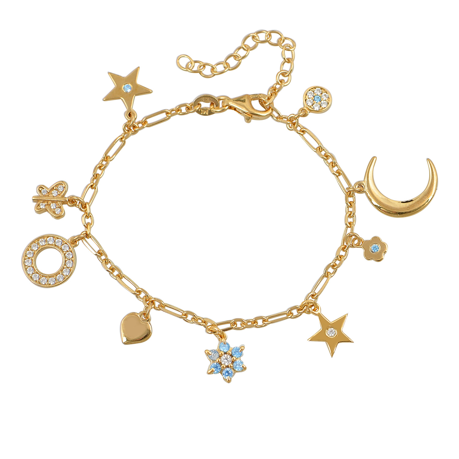 MARIANNA LEMOS CHARM AQUA BRACELET