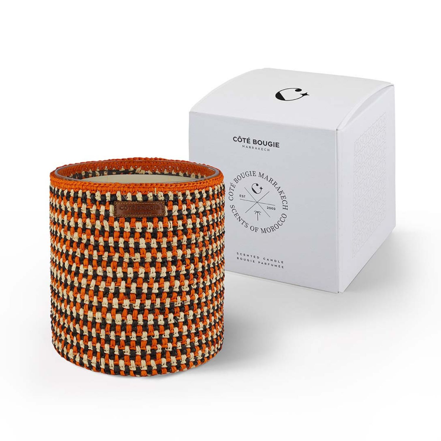 COTE BOUGIE MARRAKECH RAPHIA ZORA XLARGE SCENTED CANDLE