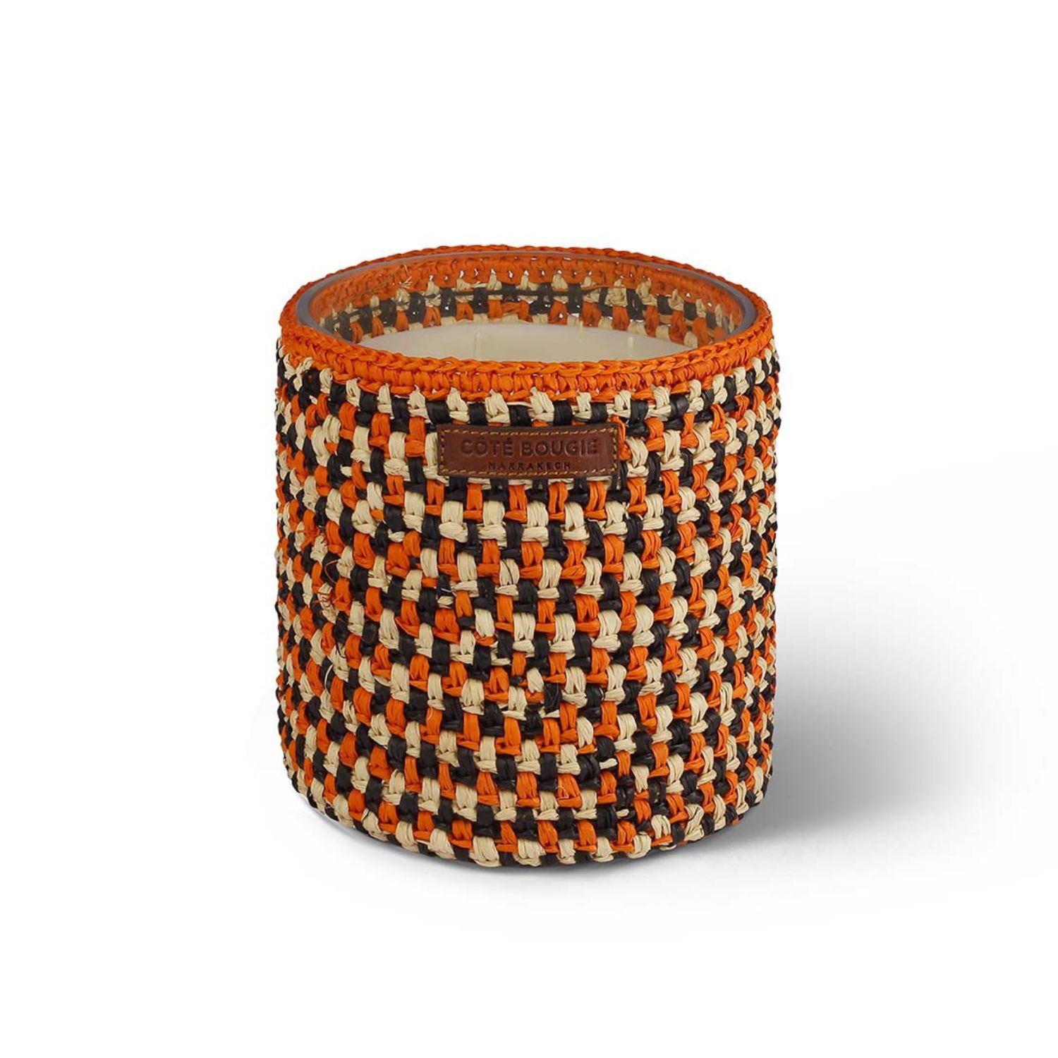 COTE BOUGIE MARRAKECH RAPHIA ZORA XLARGE SCENTED CANDLE