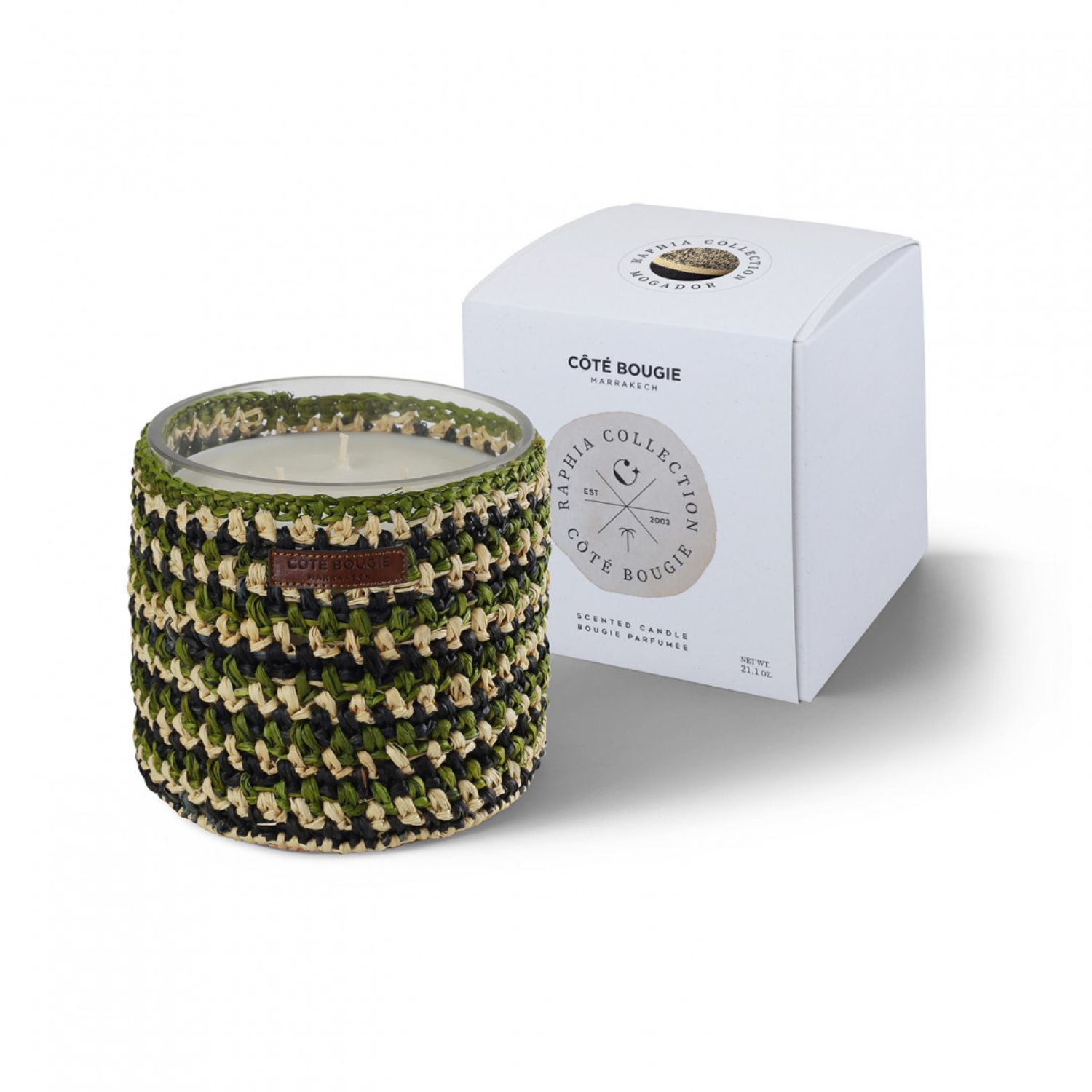 COTE BOUGIE MARRAKECH RAPHIA MONA MEDIUM SCENTED CANDLE