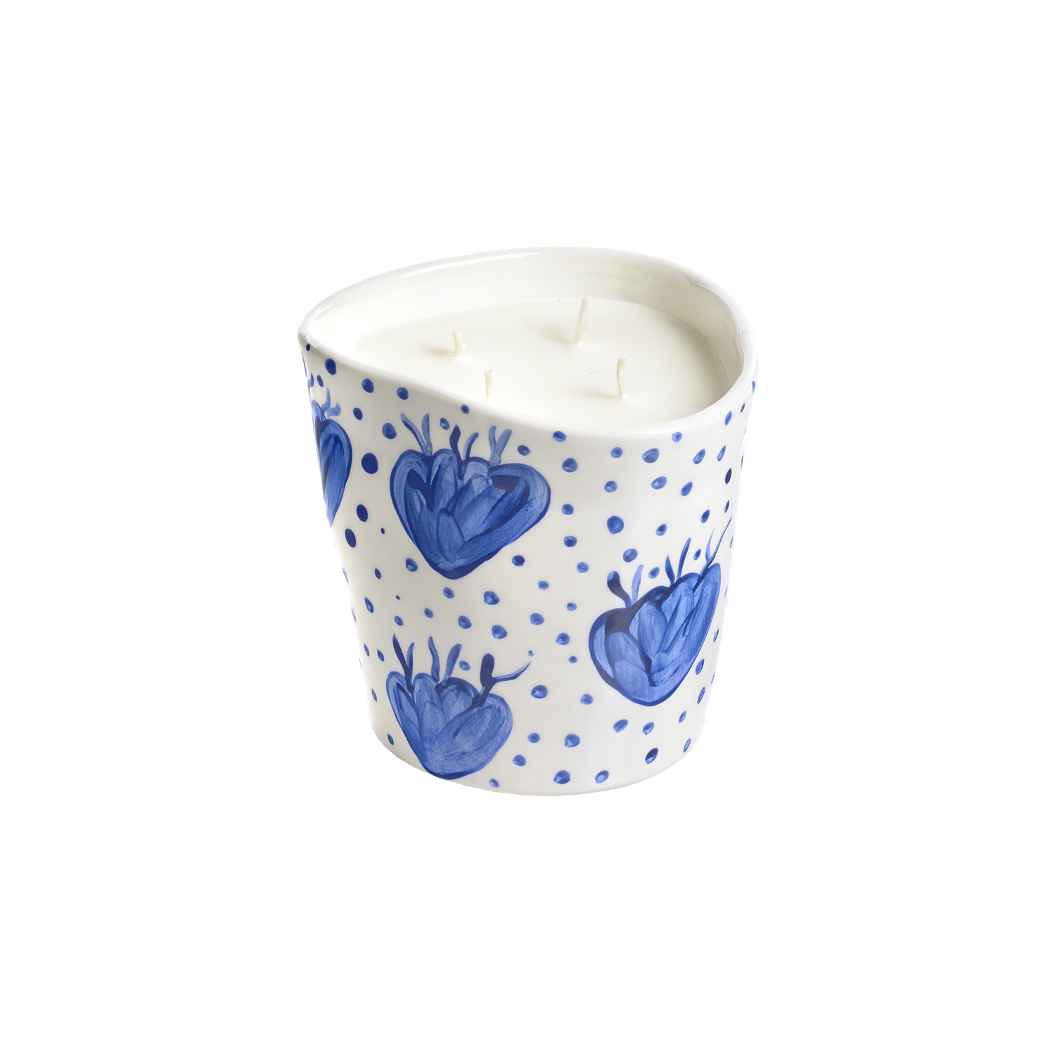 RHEA KALO BLUE CORAL & DOTS XL SCENTED CANDLE