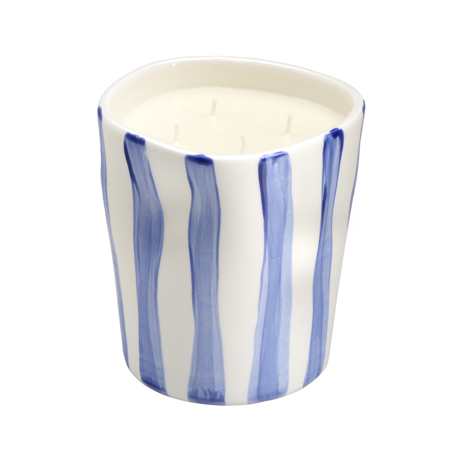 RHEA KALO BLUE STRIPES XL SCENTED CANDLE