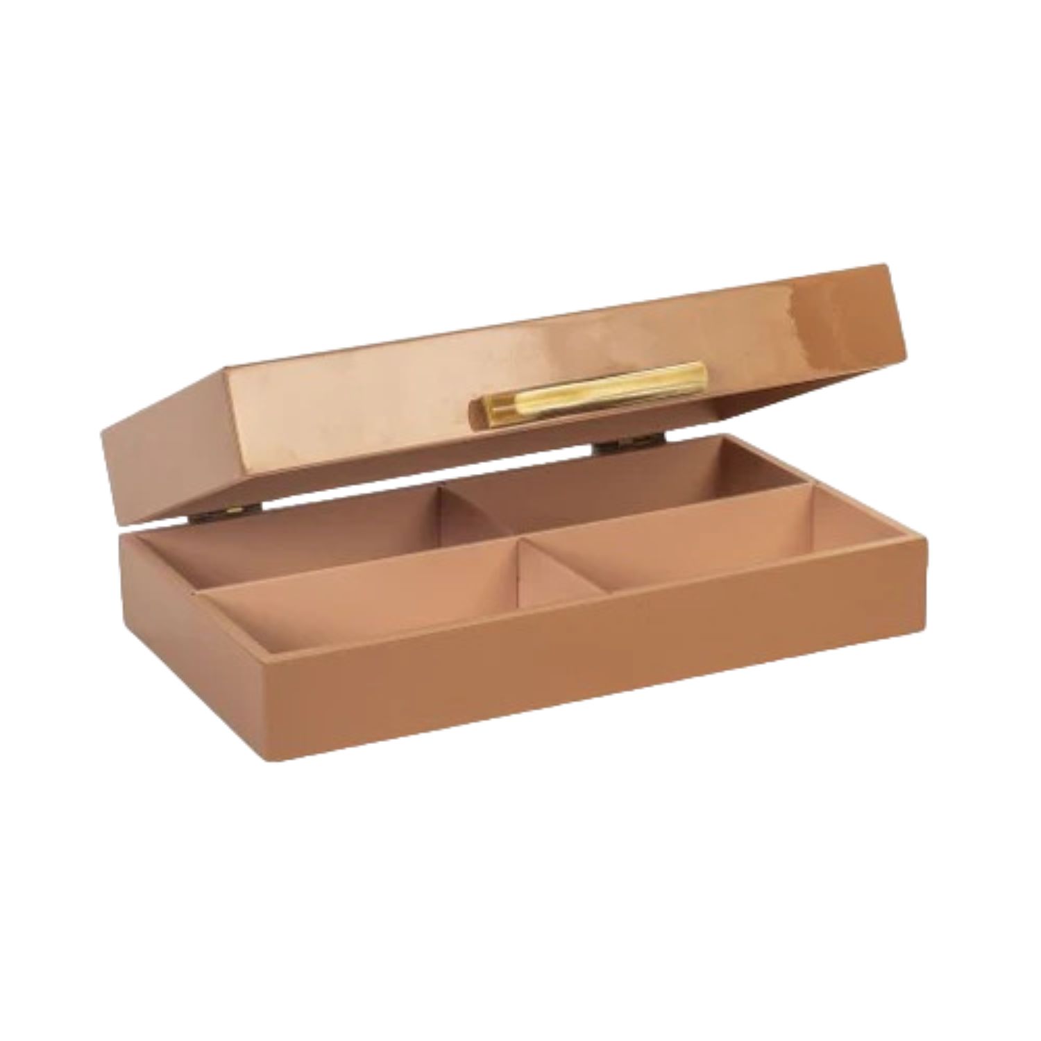 OISOIOI WOODEN JEWELLERY BOX TERRACOTTA