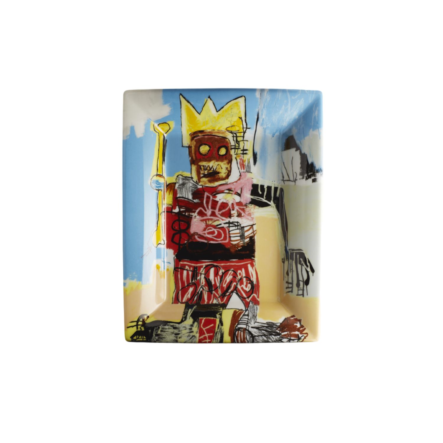 LIGNE BLANCHE BASQUIAT YELLOW CROWN & BOWN DECORATIVE